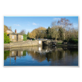 Calder en Hebble Navigation: Salterhebble-sluizen Foto Afdruk