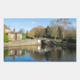 Calder en Hebble Navigation: Salterhebble-sluizen Rechthoekige Sticker