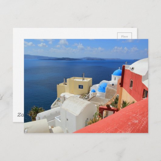 Caldera, Oia, Santorini, Griekenland Briefkaart (Voorkant / Achterkant)