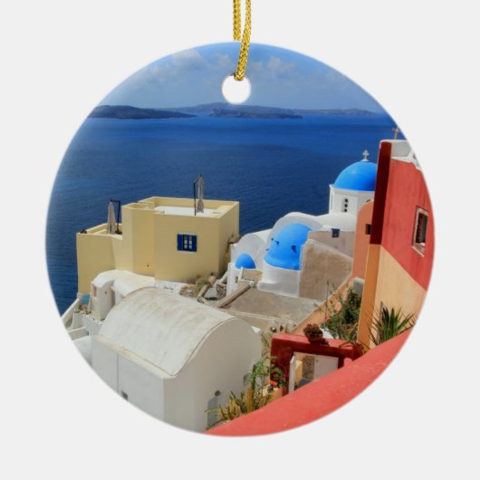 Caldera, Oia, Santorini, Griekenland Keramisch Ornament (Voorkant)
