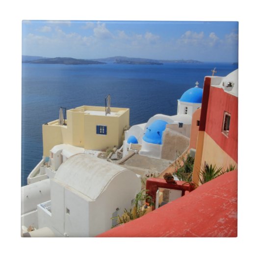 Caldera, Oia, Santorini, Griekenland Tegeltje (Voorkant)