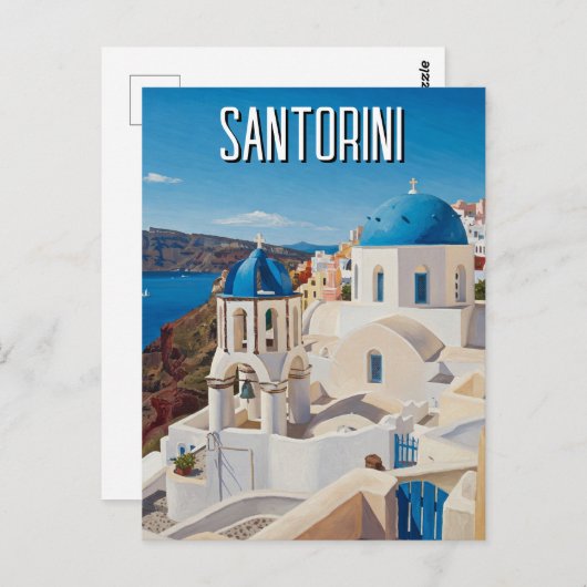 Caldera Uitzicht Santorini Griekenland Cycladen Re Briefkaart (Voorkant / Achterkant)