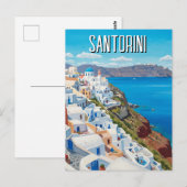 Caldera Uitzicht Santorini Griekenland Cycladen Re Briefkaart (Voorkant / Achterkant)