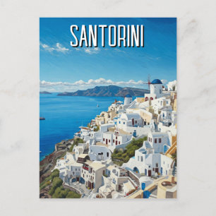 Caldera Uitzicht Santorini Griekenland Cycladen Re Briefkaart