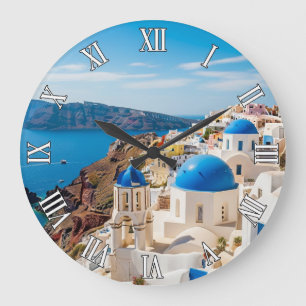 Caldera Uitzicht Santorini Griekenland Cyclades Re Grote Klok