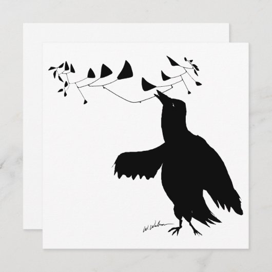 caldervangvogel feestdagenkaart (Voorkant / Achterkant)