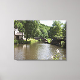 Caldon Canal Consall Staffordshire Canvas Afdruk