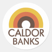 Caldor Banks Ronde Sticker (Voorkant)