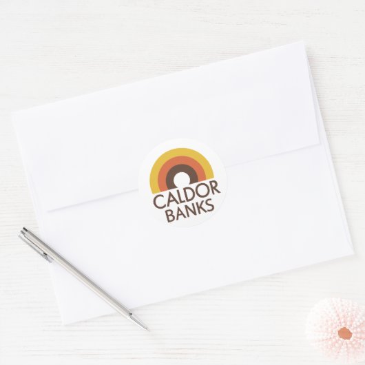 Caldor Banks Ronde Sticker (Envelop)