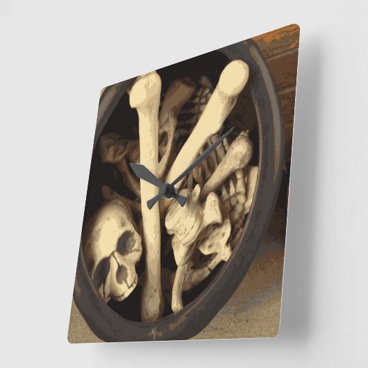 Caldron of botten. vierkante klok (Hoek)