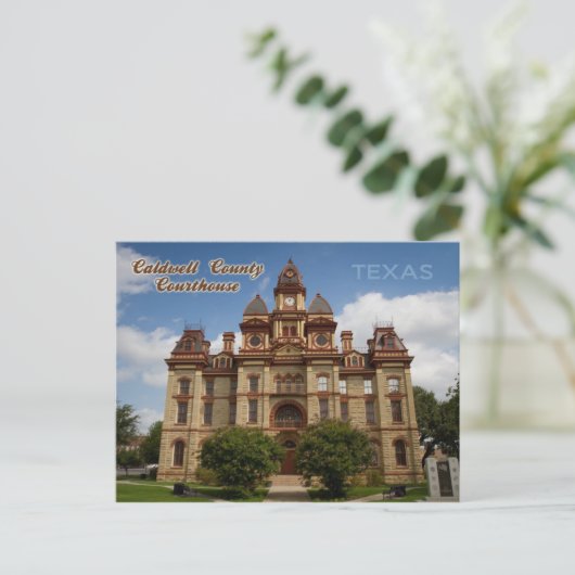 Caldwell County Courthouse, Lockhart, Texas Briefkaart (Staand voorkant)