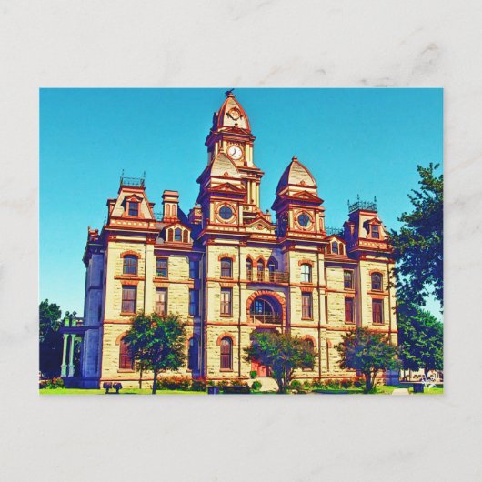 Caldwell County Courthouse, Lockhart, TX. Briefkaart (Voorkant)
