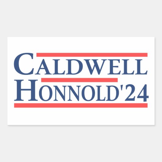Caldwell Honnold 2024 Rechthoekige Sticker (Voorkant)
