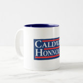 Caldwell Honnold 2024 Tweekleurige Koffiemok (Voorkant links)