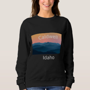 Caldwell Idaho Berg zonsondergang geboortestad Trui