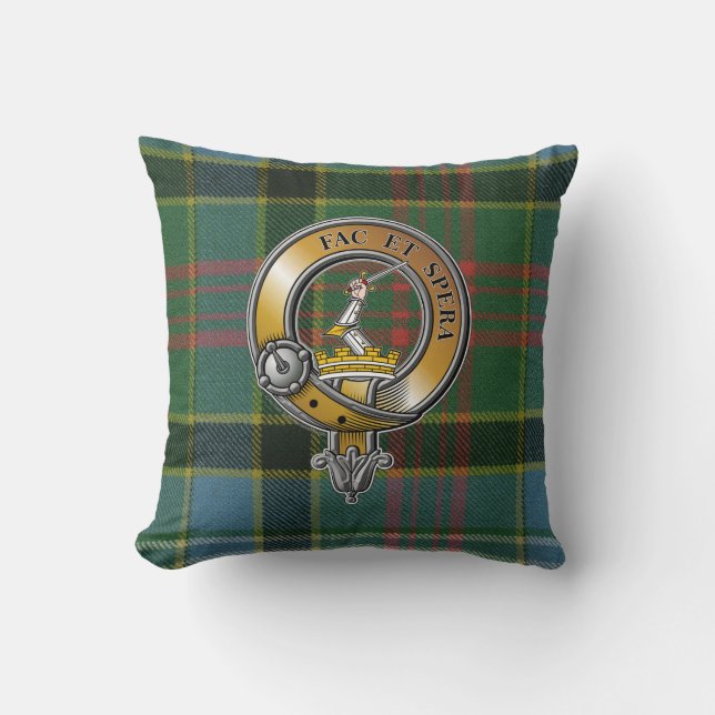 Caldwell Tartan & Badge Kussen (Voorkant)