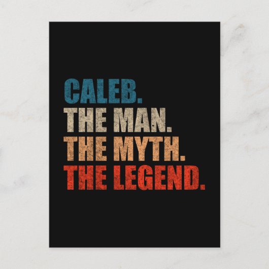 Caleb De Man De Mythe De Legende Briefkaart (Voorkant)