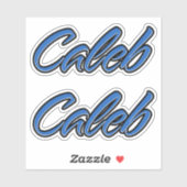 Caleb Name blue Aufkleber Sticker Stickerset (Vel)