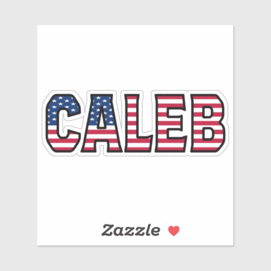 Caleb Name Vorname USA Sticker Stickerset (Vel)
