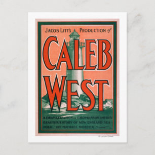 Caleb West vuurtoren New England Zee Folk Briefkaart