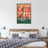Caleb West vuurtoren New England Zee Folk Canvas Afdruk (Insitu (Slaapkamer))