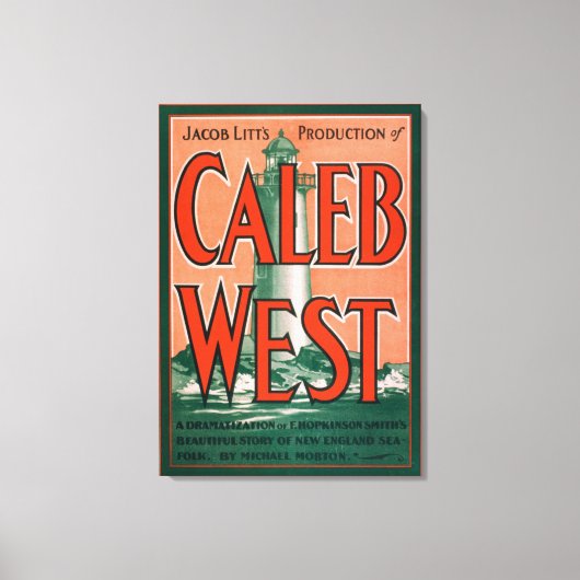 Caleb West vuurtoren New England Zee Folk Canvas Afdruk (Voorkant)