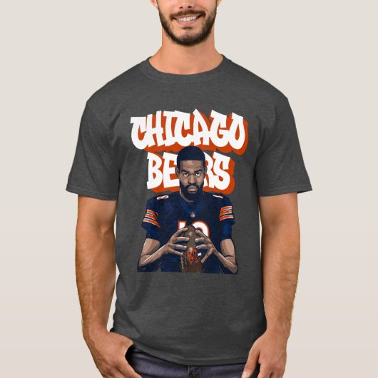 Caleb Williams Bears Graffiti-schets Vector Kunst T-shirt (Voorkant)