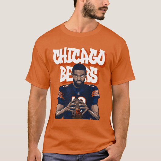 Caleb Williams Bears Graffiti-schets Vector Kunst T-shirt (Voorkant)