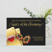 Calebs Casino Feest VRAAG ME OM NAAM OP CHIPS TE Z Kaart (Staand voorkant)