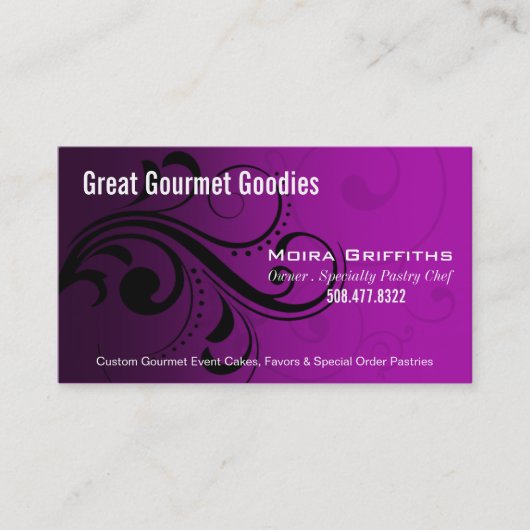 Caleché Swirl Stylish Business Card-sjabloon Visitekaartje (Voorkant)