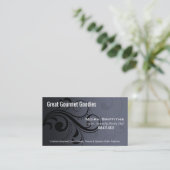 Caleché Swirl Stylish Business Card-sjabloon Visitekaartje (Staand voorkant)
