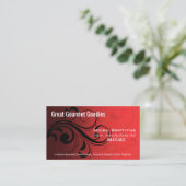Caleché Swirl Stylish Business Card-sjabloon Visitekaartje (Staand voorkant)