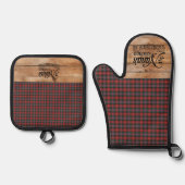 Caledonia Modern Original Scottish Tartan Ovenwant & Pannenlap Set (Voorkant)