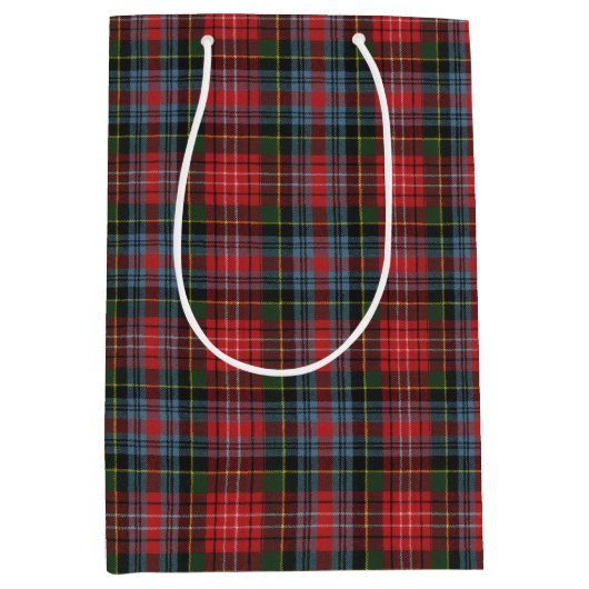 Caledonia Modern Scottish Tartan Medium Cadeauzakje (Voorkant)