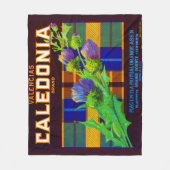 Caledonia oranje crate label uit de jaren dertig fleece deken (Voorkant)