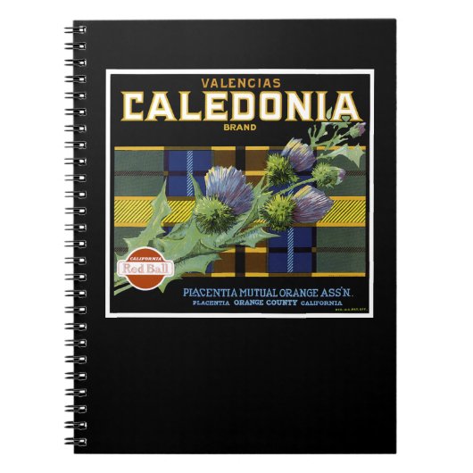 Caledonia Oranje label Notitieboek (Voorkant)