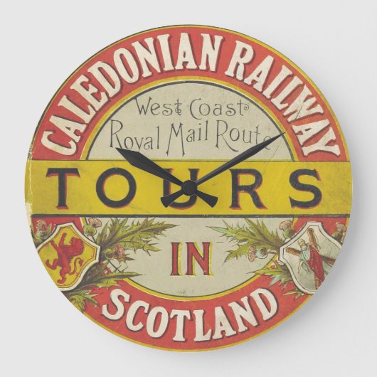Caledonia Railway Scotland Clock Grote Klok (Voorkant)