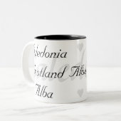 Caledonia Scotland Alba Tweekleurige Koffiemok (Voorkant links)