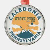 Caledonia State Park Pennsylvania Retro Metalen Ornament (Voorkant)
