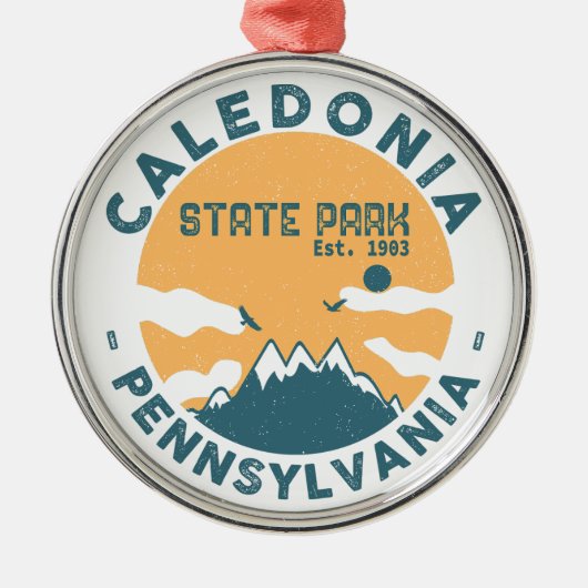 Caledonia State Park Pennsylvania Retro Metalen Ornament (Voorkant)