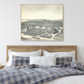 Caledonia Vineyard County, Fresno Canvas Afdruk (Insitu (Slaapkamer))