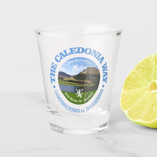 Caledonia Way (fietsen c) Shot Glas (Voorkant)