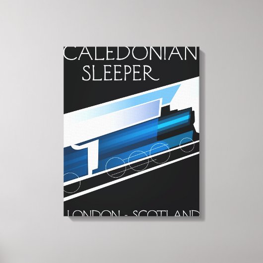 Caledonian Sleeper Londen Schotland reisposter Canvas Afdruk (Voorkant)