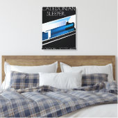 Caledonian Sleeper Londen Schotland reisposter Canvas Afdruk (Insitu (Slaapkamer))