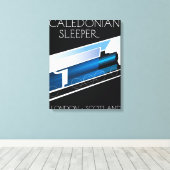 Caledonian Sleeper Londen Schotland reisposter Canvas Afdruk (Insitu (Houten vloer))