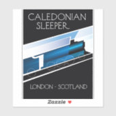 Caledonian Sleeper Londen Schotland reisposter Sticker (Vel)