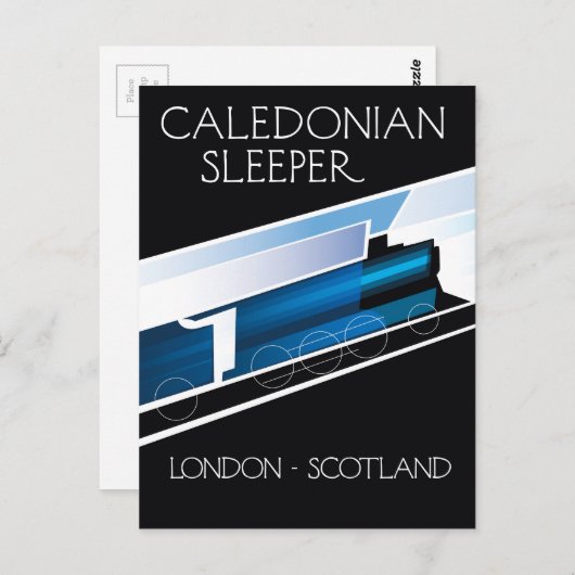Caledonian Sleeper London Scotland reisposter Briefkaart (Voorkant / Achterkant)