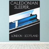 Caledonian Sleeper London Scotland reisposter Canvas Afdruk (Insitu (Houten vloer))