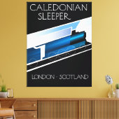 Caledonian Sleeper London Scotland reisposter Canvas Afdruk (Insitu (Woonkamer))