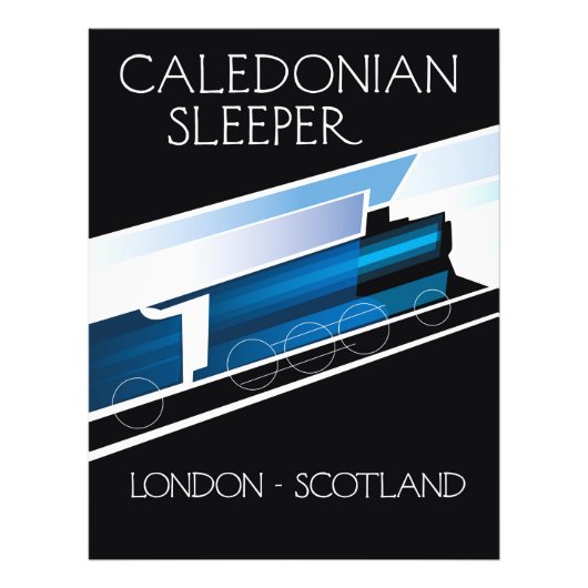 Caledonian Sleeper London Scotland reisposter Foto Afdruk (Voorkant)